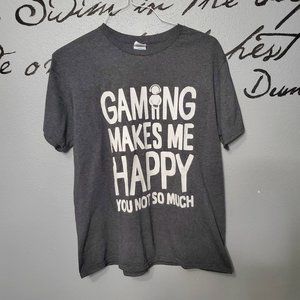 Charcoal & White Gaming Tee, L